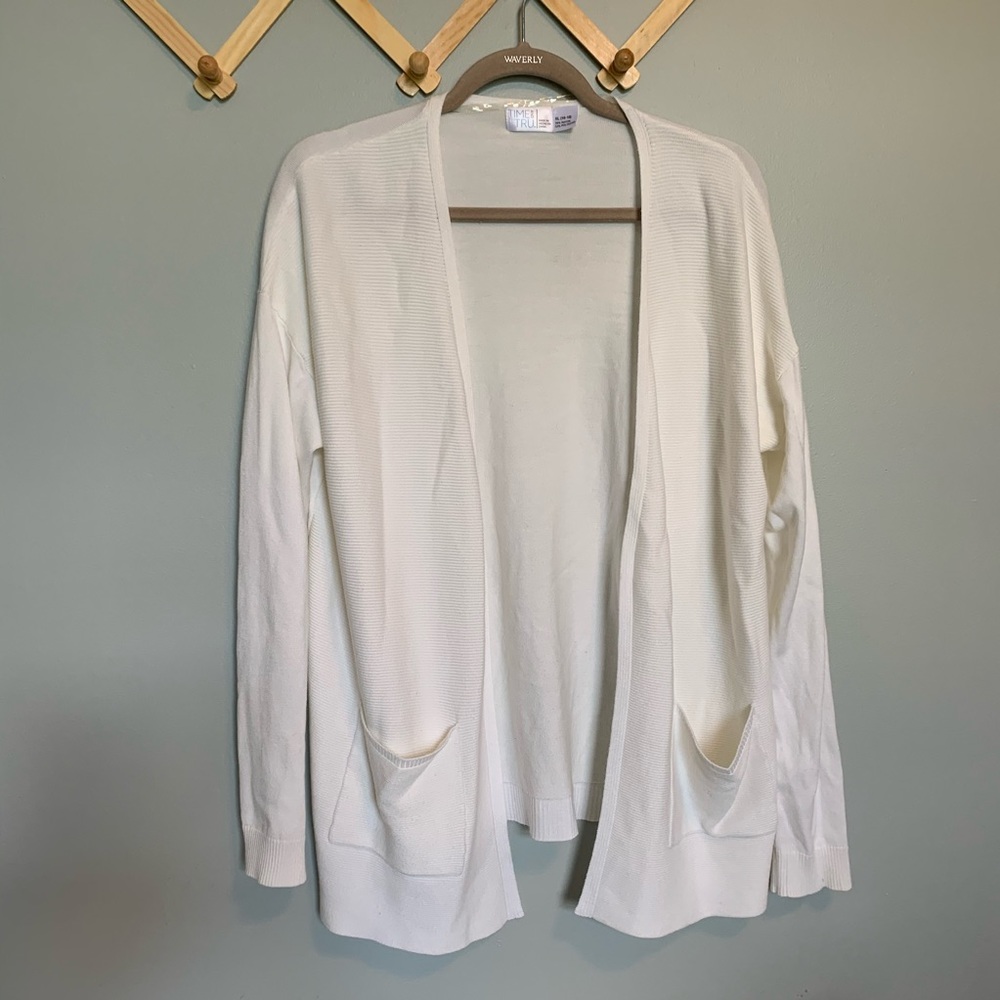 Time & Tru off-white career oversized cardigan XL